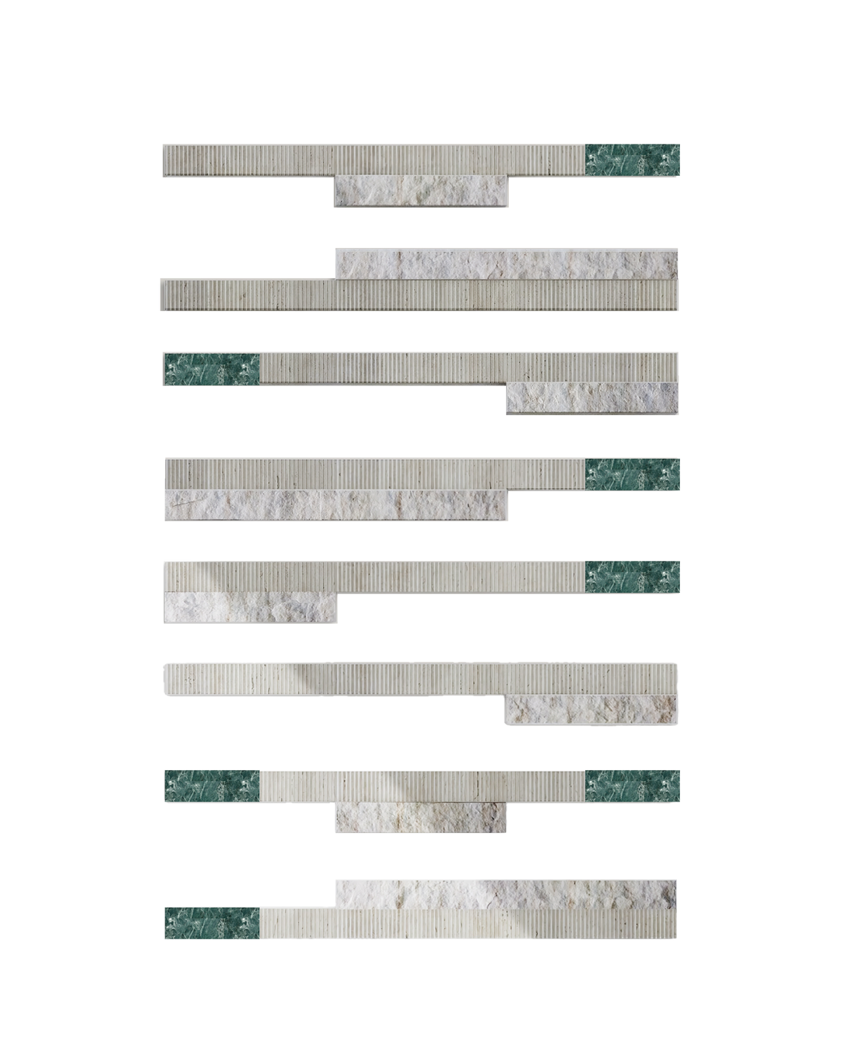 Layered Ledger Stone Wall — View 2