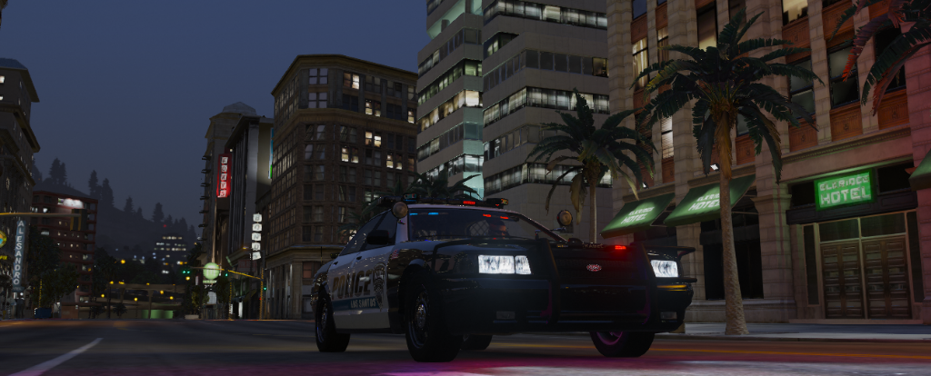 Los Santos skyline at dawn in Atlas RP