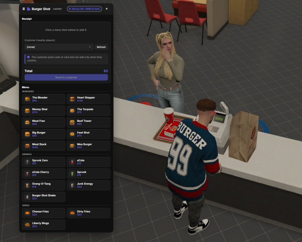 Burger Shot cashier