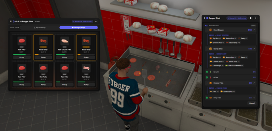Burger Shot kitchen prep