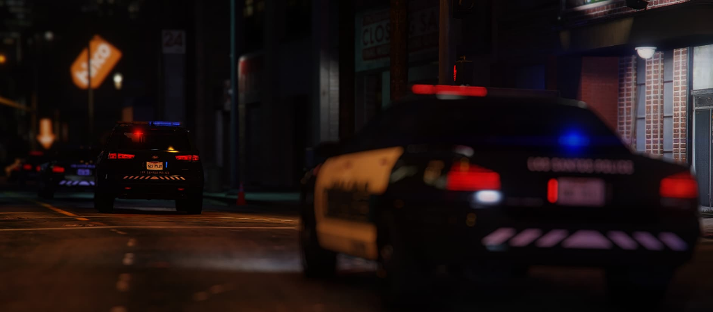 Night patrol in the city