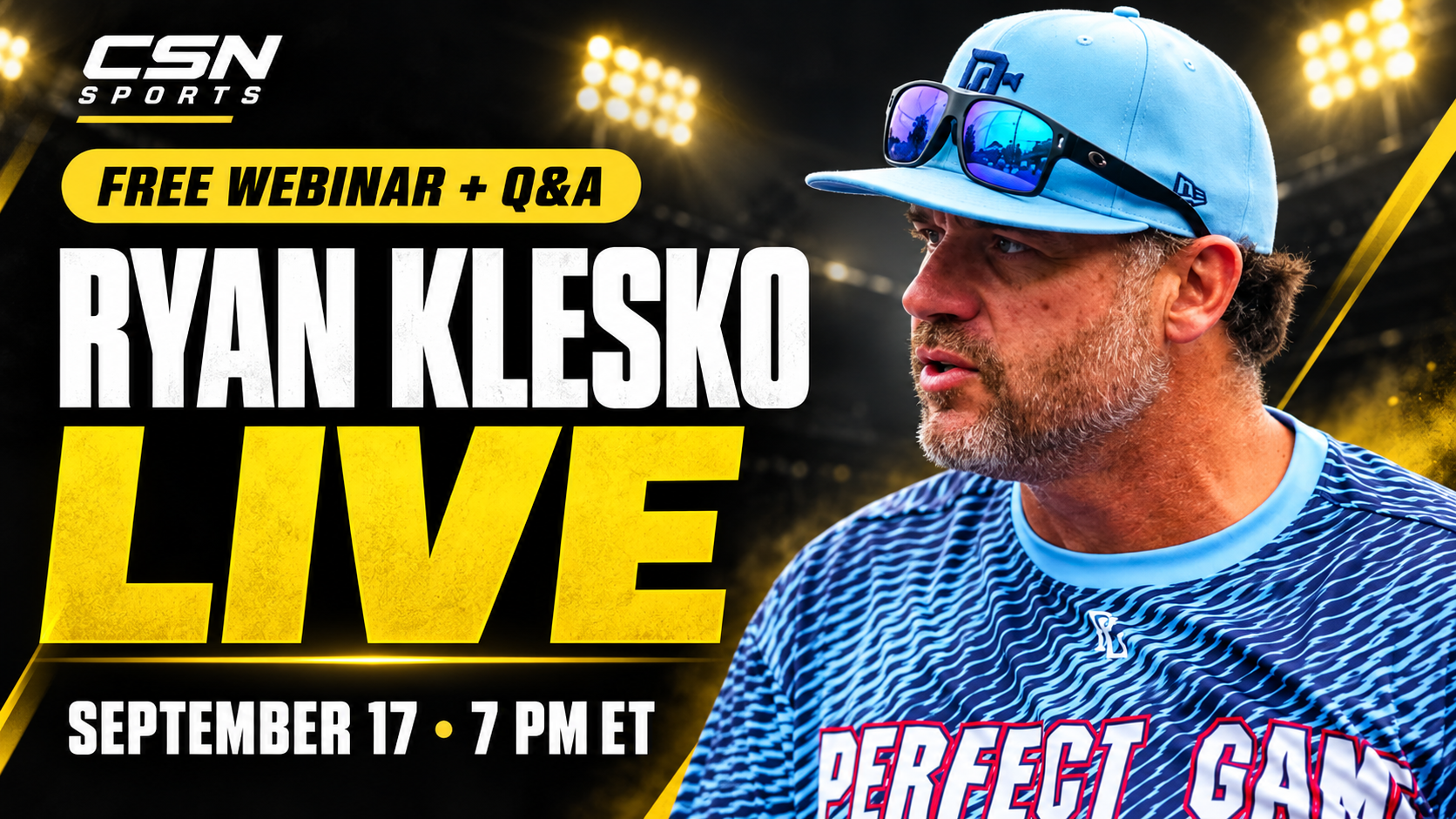 Free Webinar + Q&A — Ryan Klesko Live, September 17 at 7 PM ET