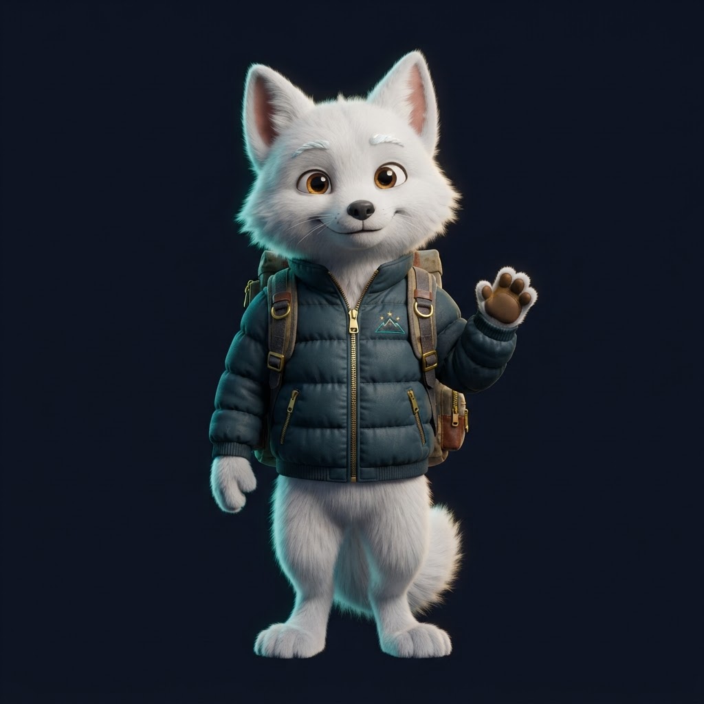 Scout, the OutPost arctic fox