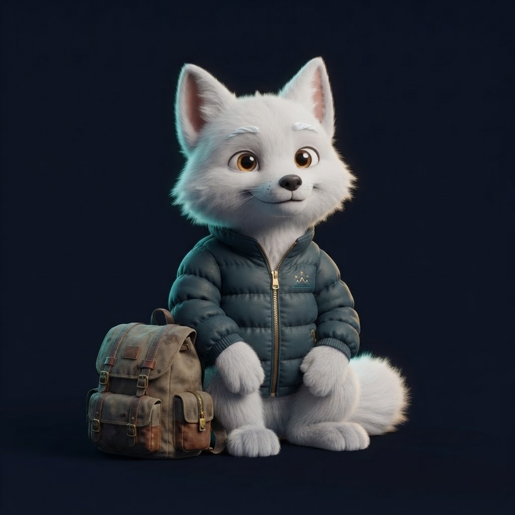 Scout, the OutPost arctic fox