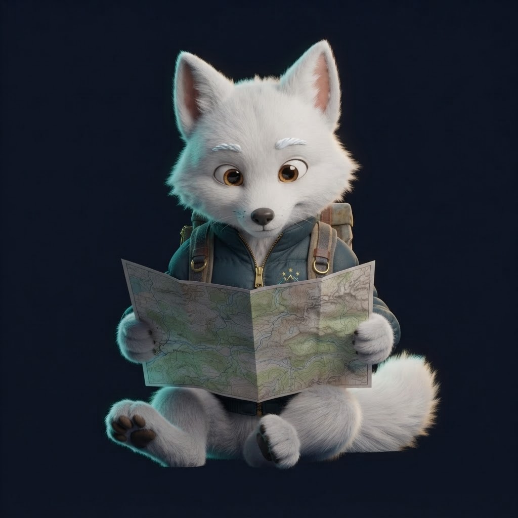 Scout, the OutPost arctic fox