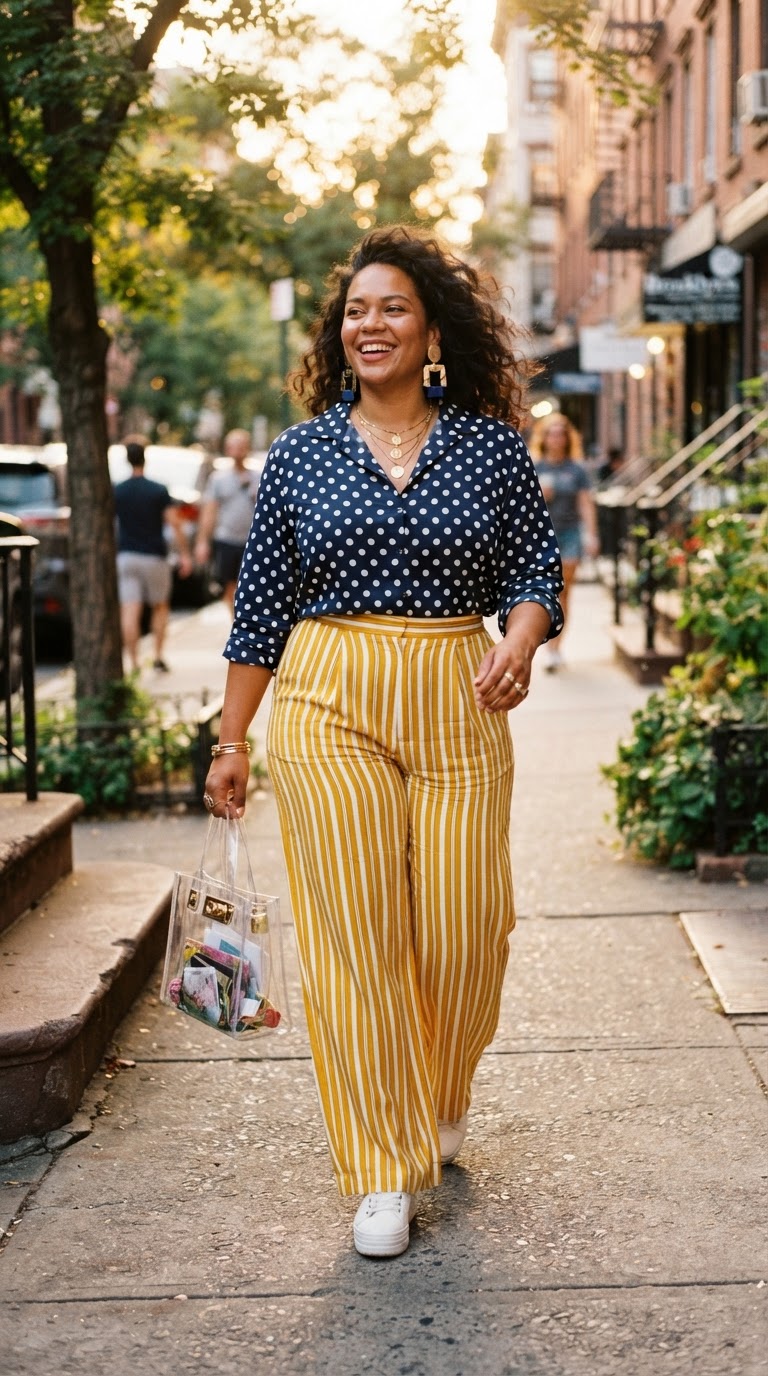 The Maximalist Print Clash — plus size pride outfit inspiration
