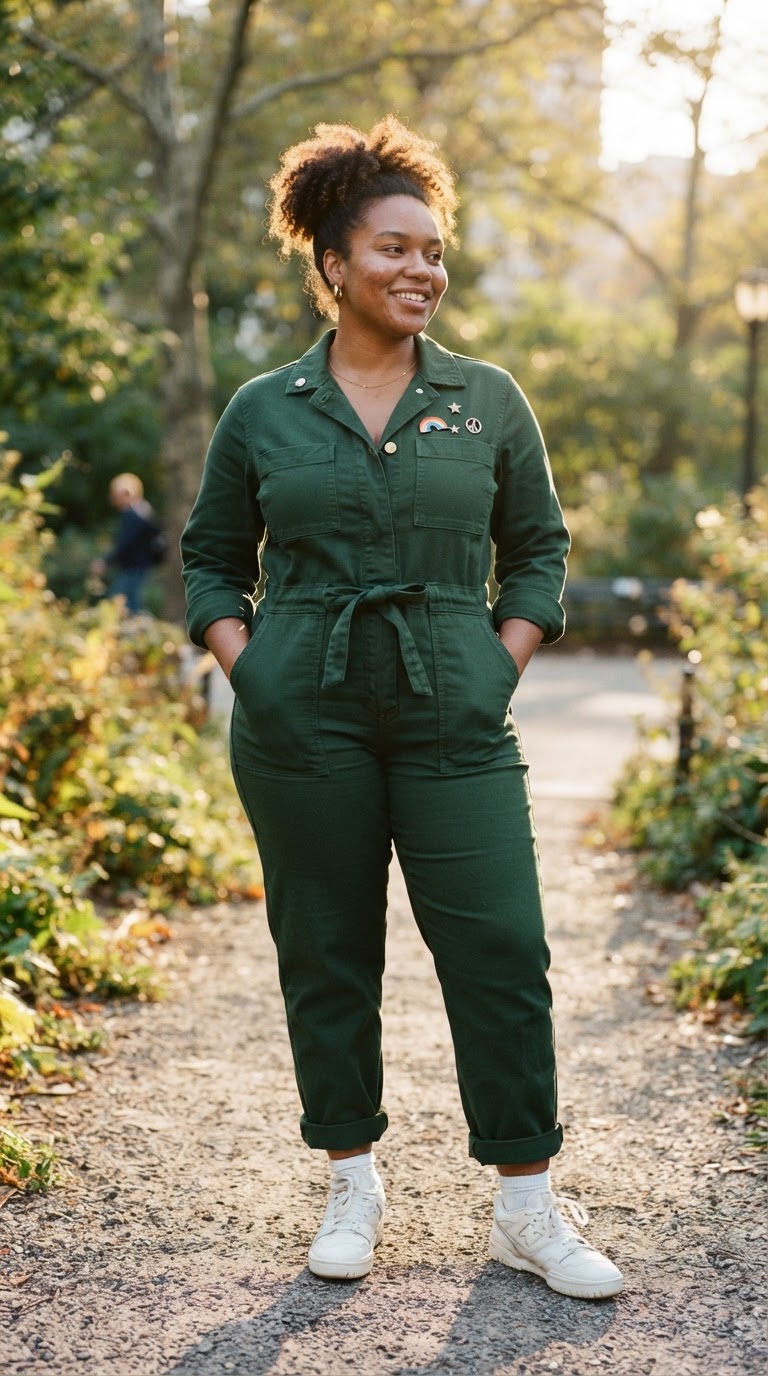 The Structured Utility Jumpsuit — plus size pride outfit inspiration