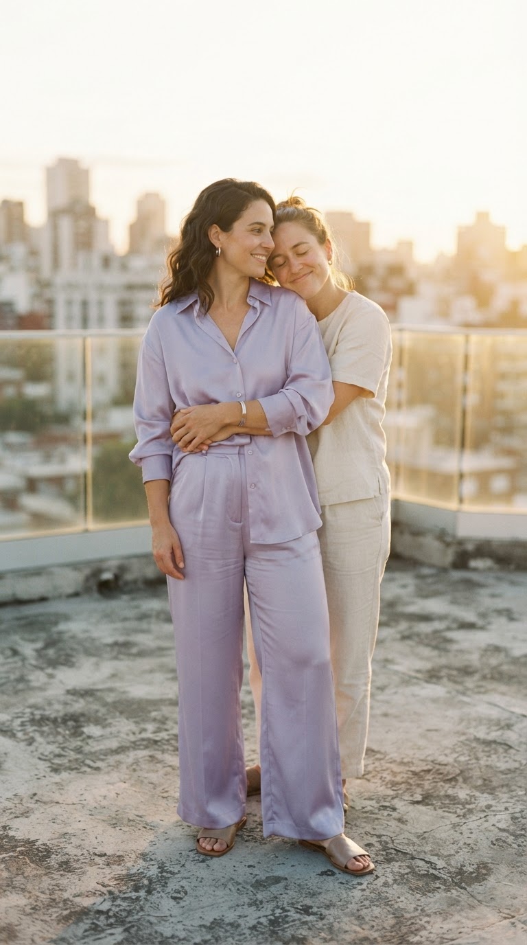 The Monochromatic Lavender Silk Set