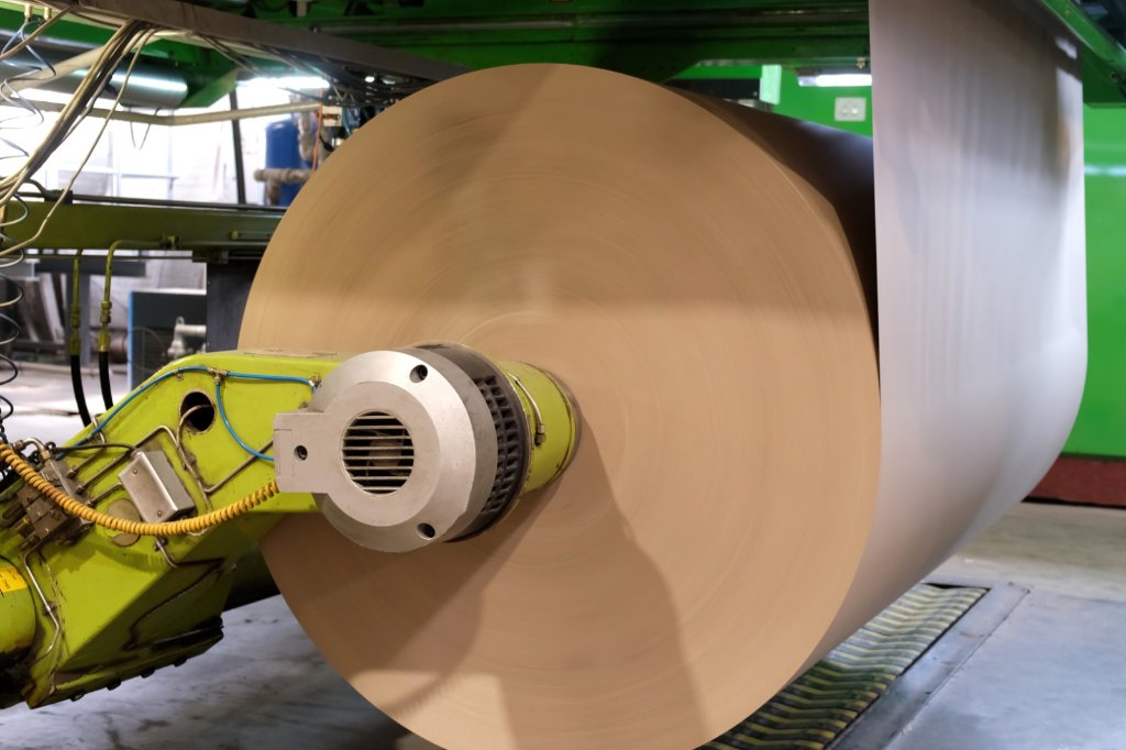 Modern paper mill interior