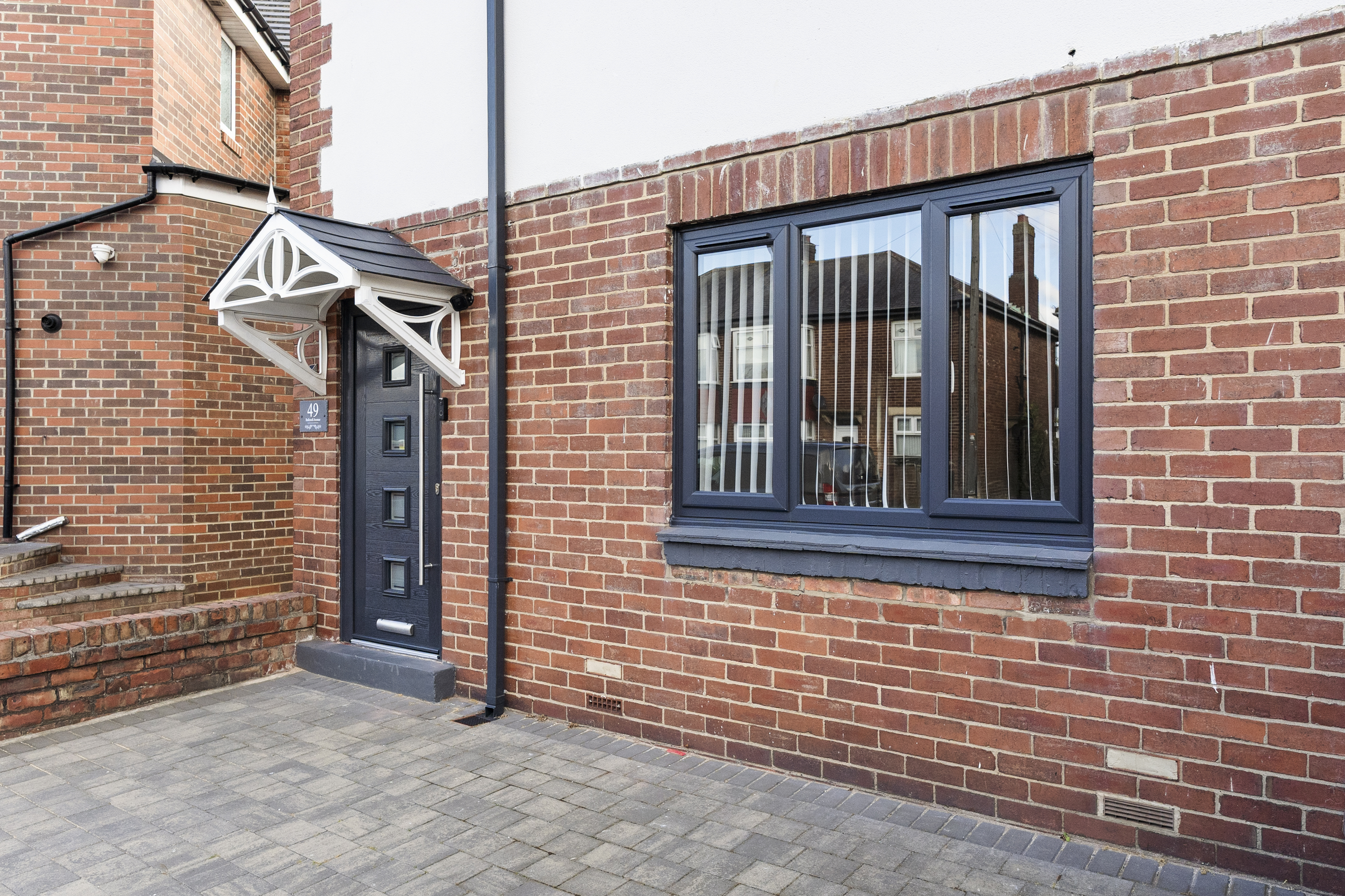 Anthracite Door with Canopy