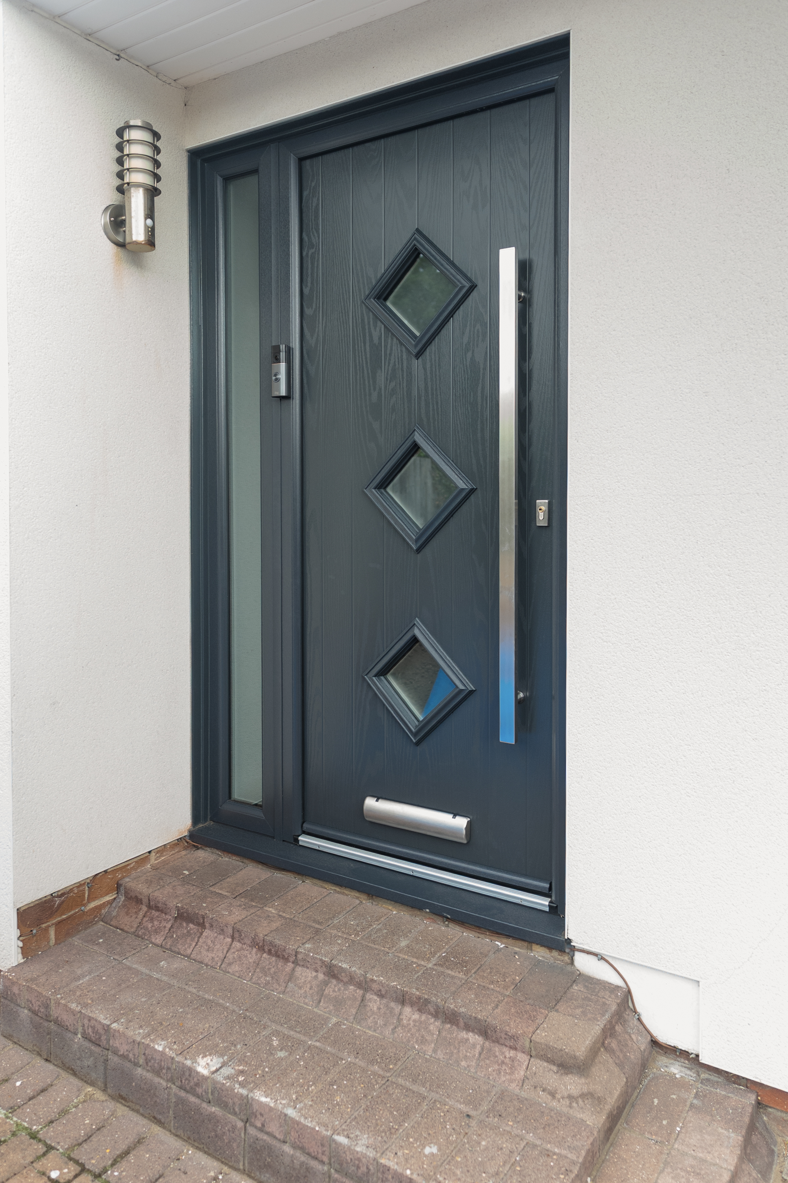 Anthracite Door with Diamond Glazing