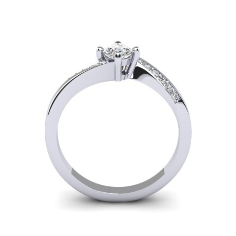 Round Diamond Solitaire | Open-Basket Four-Claw 18ct White Gold 1