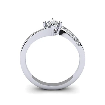 Round Diamond Solitaire | Open-Basket Four-Claw 18ct White Gold