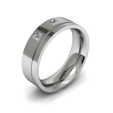 Diamond Channel-Set Wishbone Ring | 18ct White Gold 2