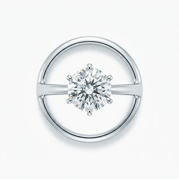 Platinum Halo Solitaire Engagement Ring