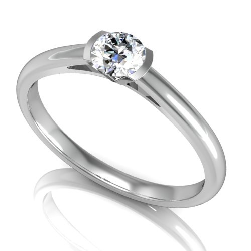 Pavé Diamond Wishbone Wedding Ring | Fine Band 18ct White Gold 2