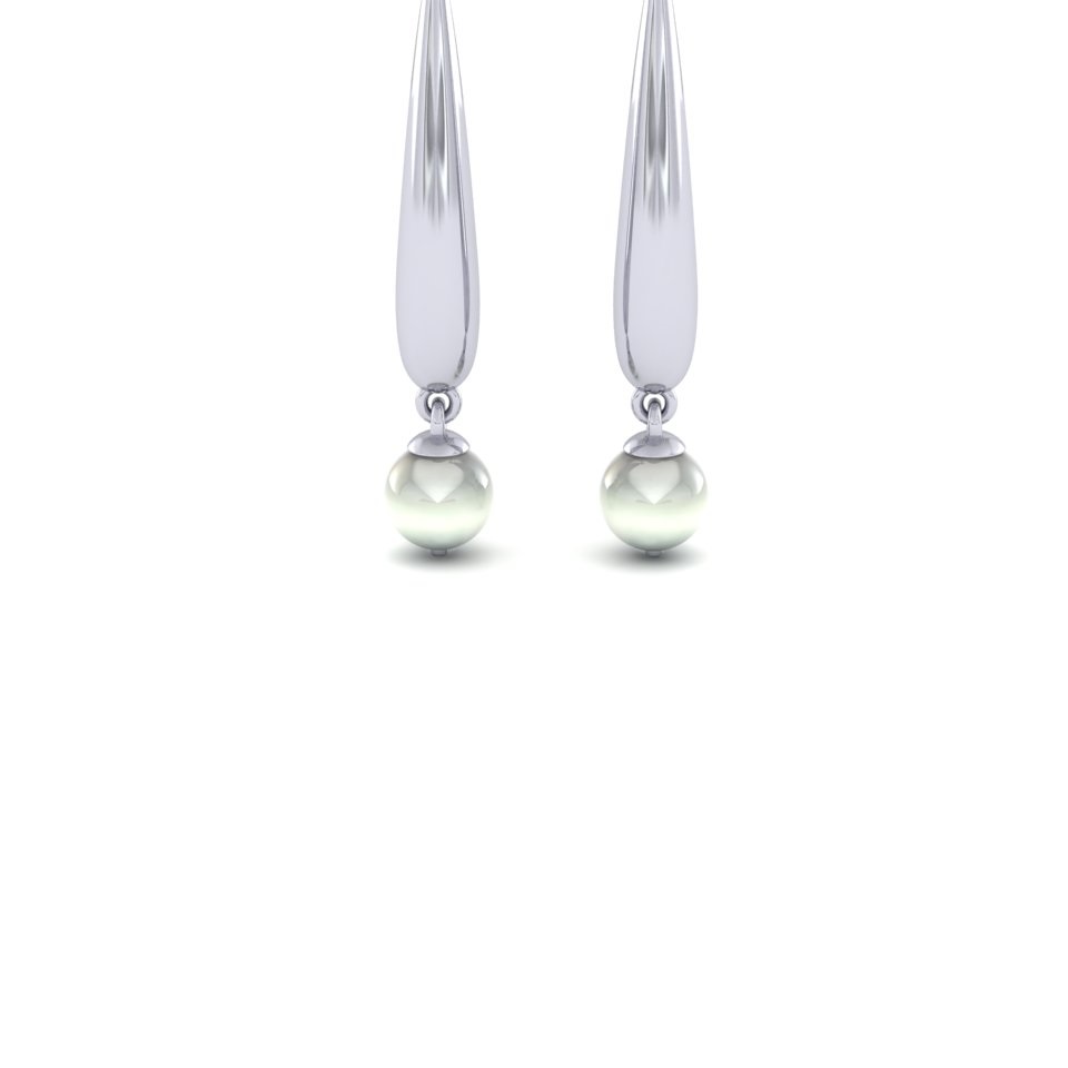 Aquamarine Cushion Drop Earrings | Bezel Set 18ct White Gold 2