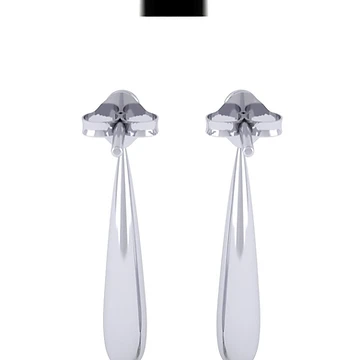Aquamarine Cushion Drop Earrings | Bezel Set 18ct White Gold