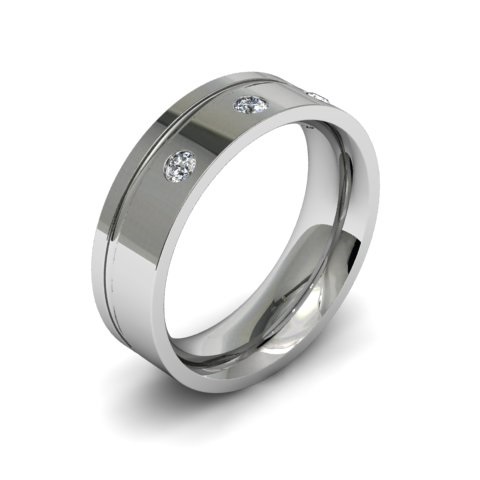 Diamond Wishbone Wedding Band | Pavé Set 18ct White Gold 2