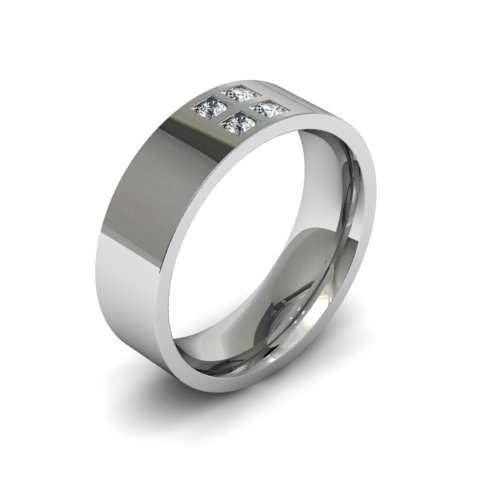Diamond Wishbone Wedding Band | Pavé Set 18ct White Gold 1