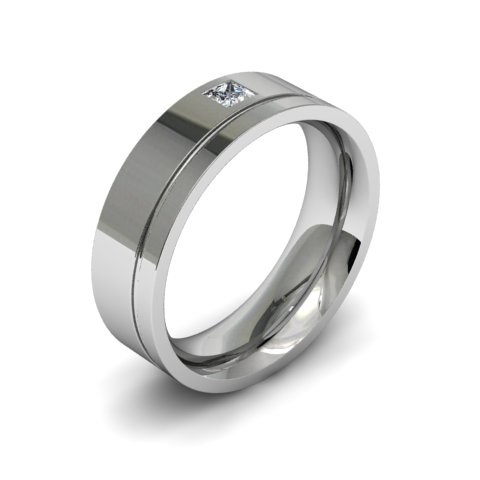Diamond Channel-Set Wishbone Ring | 18ct White Gold 1