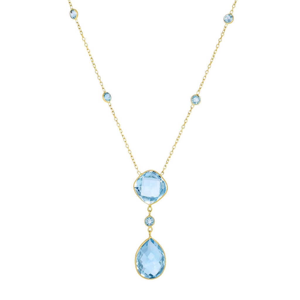 Gold Pearl Station Necklace (NCK1969) 1