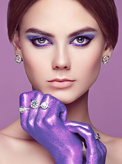Jewellove — model wearing diamond studs and rings