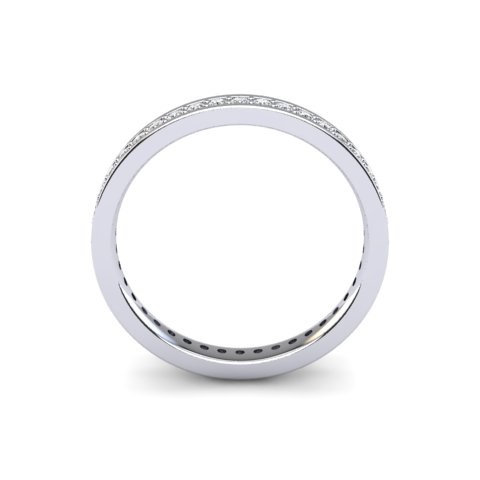 Princess Cut Diamond Wedding Band | Channel Set 18ct White Gold 1