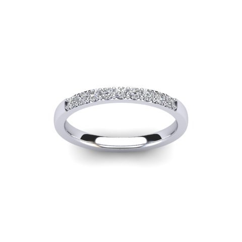 Diamond Pavé Full Eternity Ring | Micro-Pavé 18ct White Gold 1