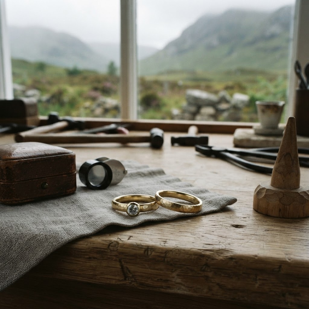Handmade wedding bands in Scotland, crafted to your design