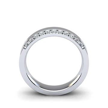 Half-Eternity Diamond Wedding Band | Claw Set 18ct White Gold