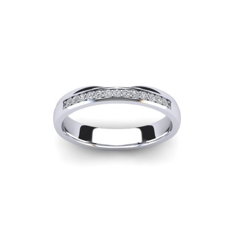 Pear Diamond Halo Engagement Ring | Infinity Shank 18ct White Gold 1