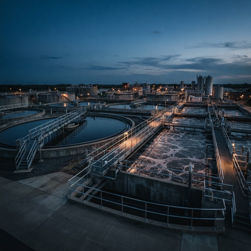 Wastewater treatment aeration basin
