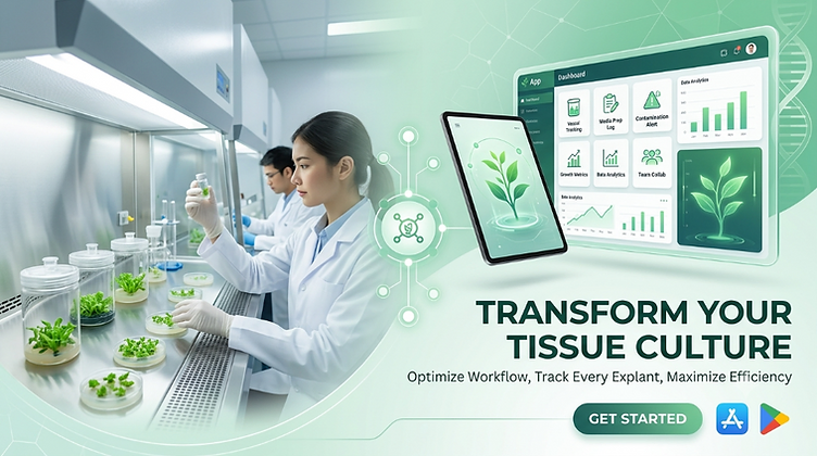 TissueTrack dashboard for tissue culture lab management