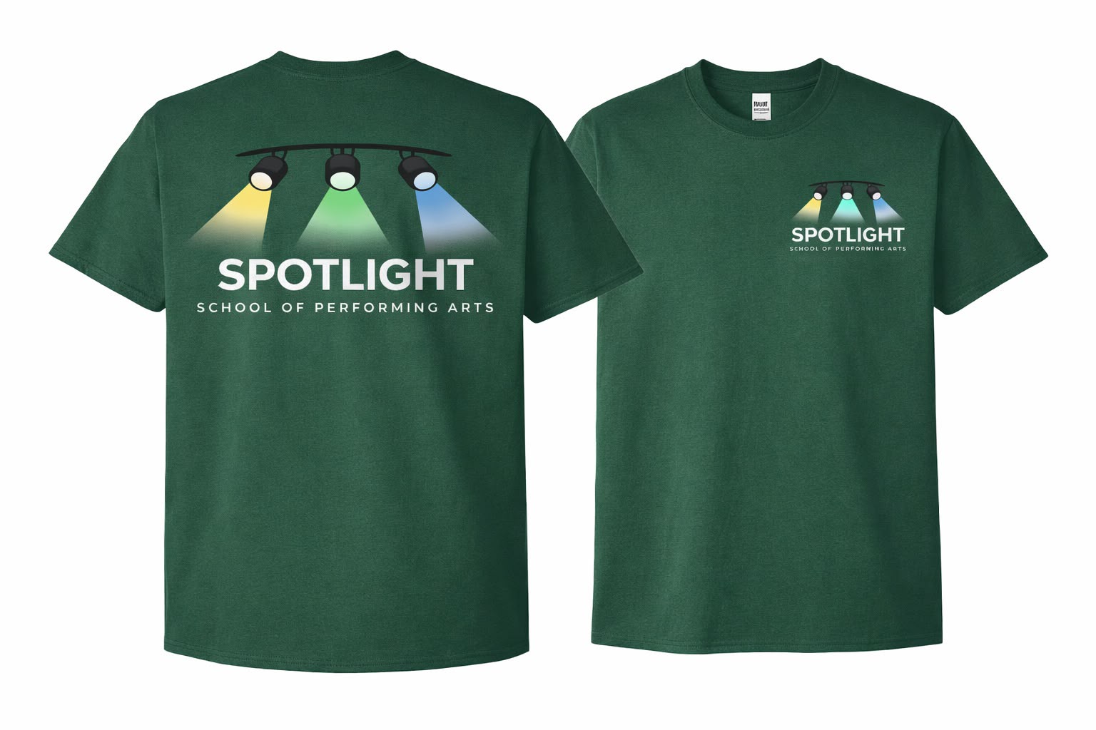 Spotlight T-Shirt — front and back