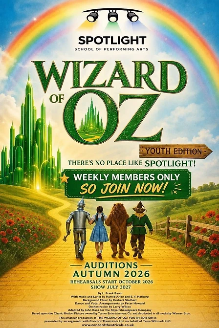 Spotlight School of Performing Arts presents The Wizard of Oz: Youth Edition