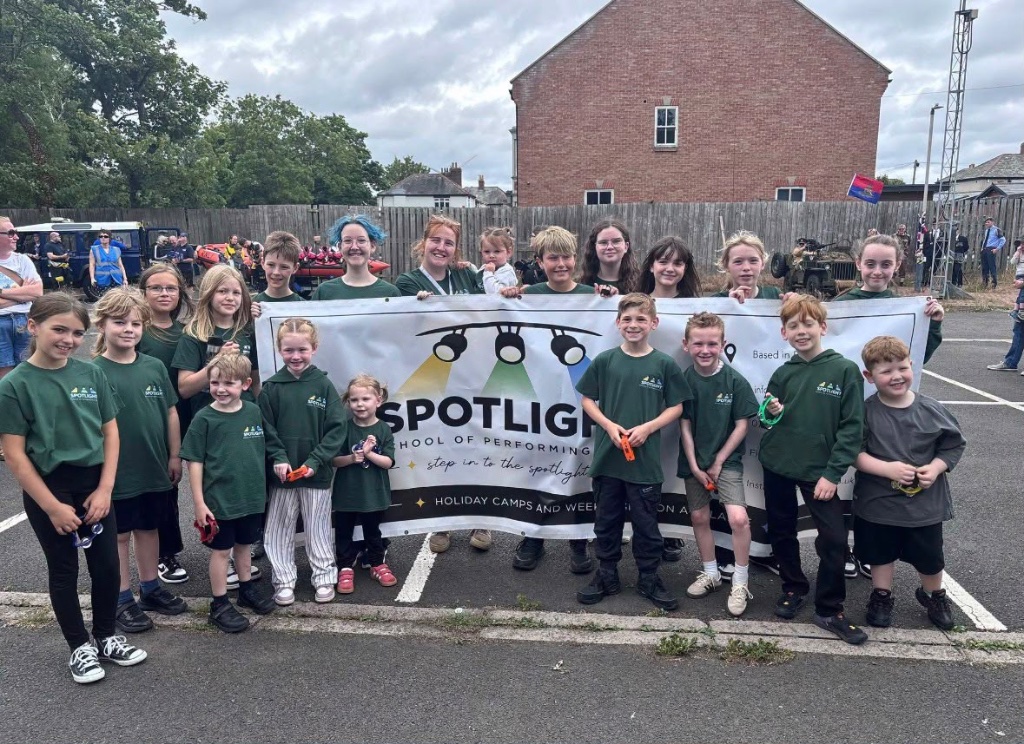 Spotlight School students and staff together