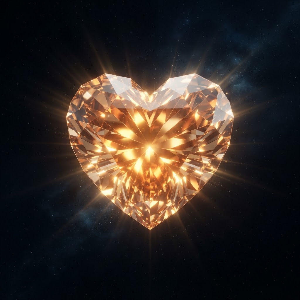 Crystal Hearts golden heart