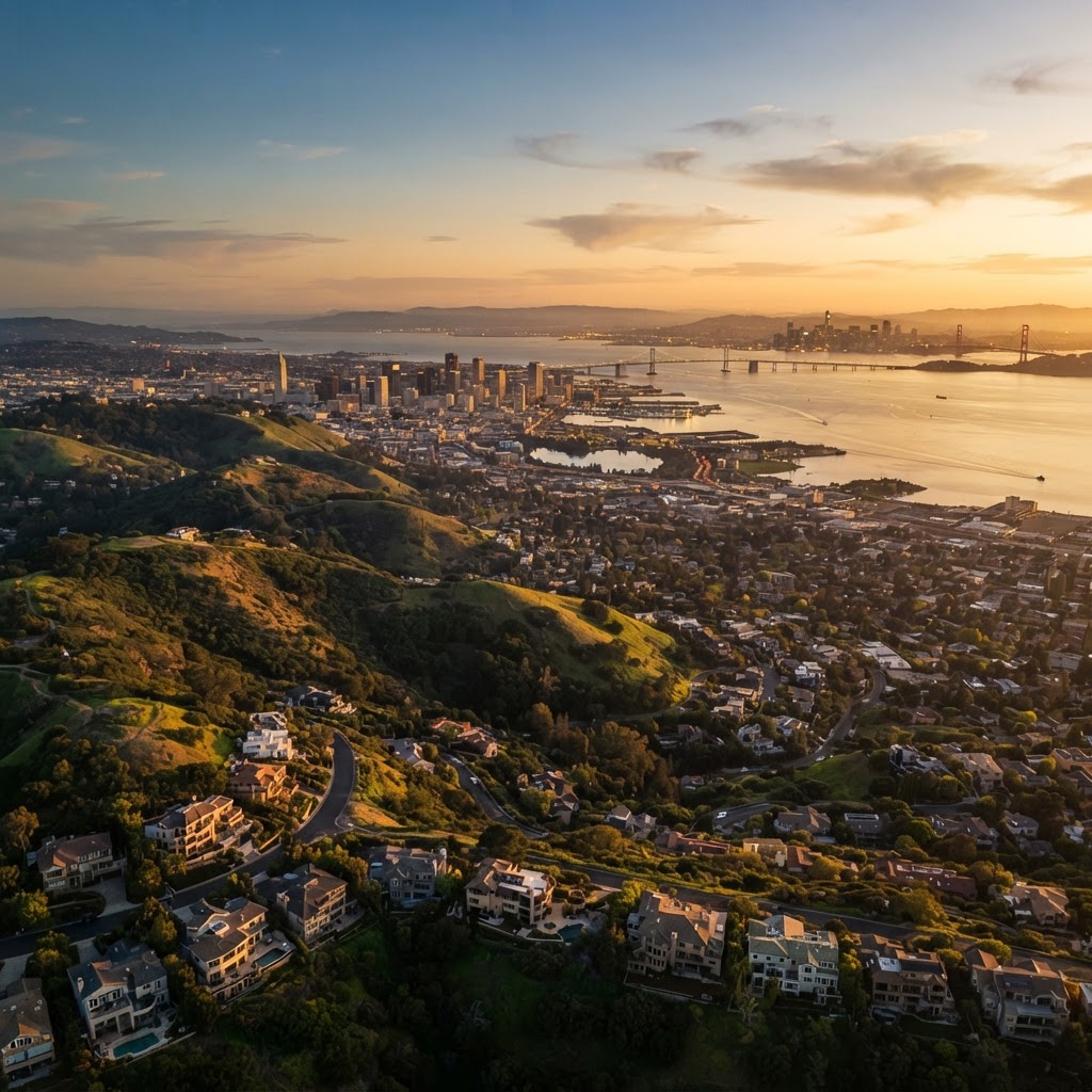 Oakland Hills at golden hour