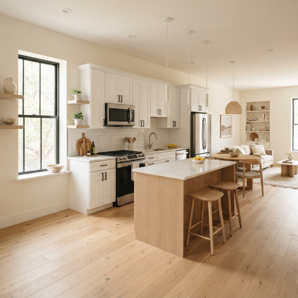 Renovated rental kitchen interior