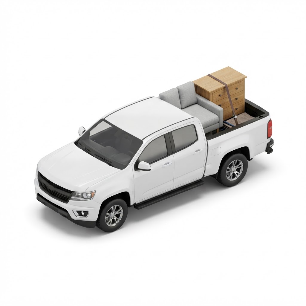 Medium Load — how much fits in the truck