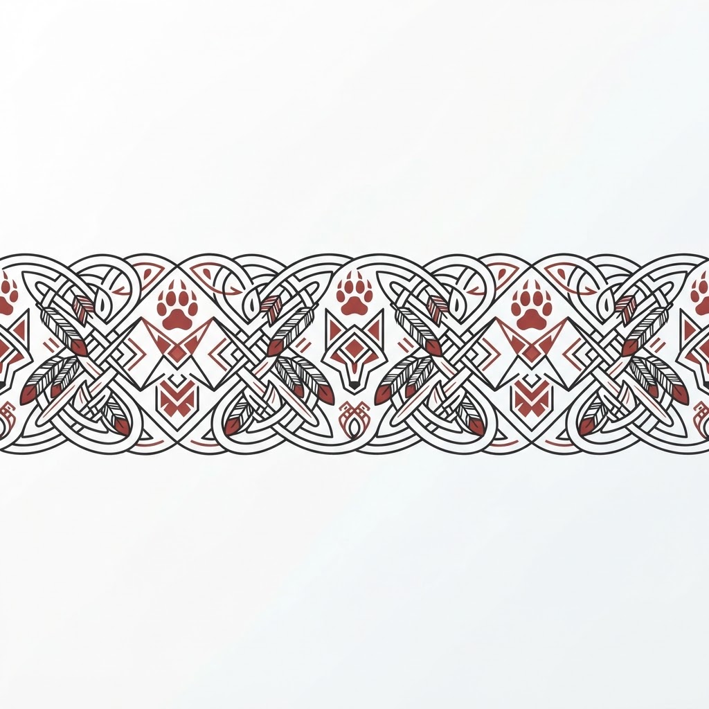 Norse and Native American knotwork border