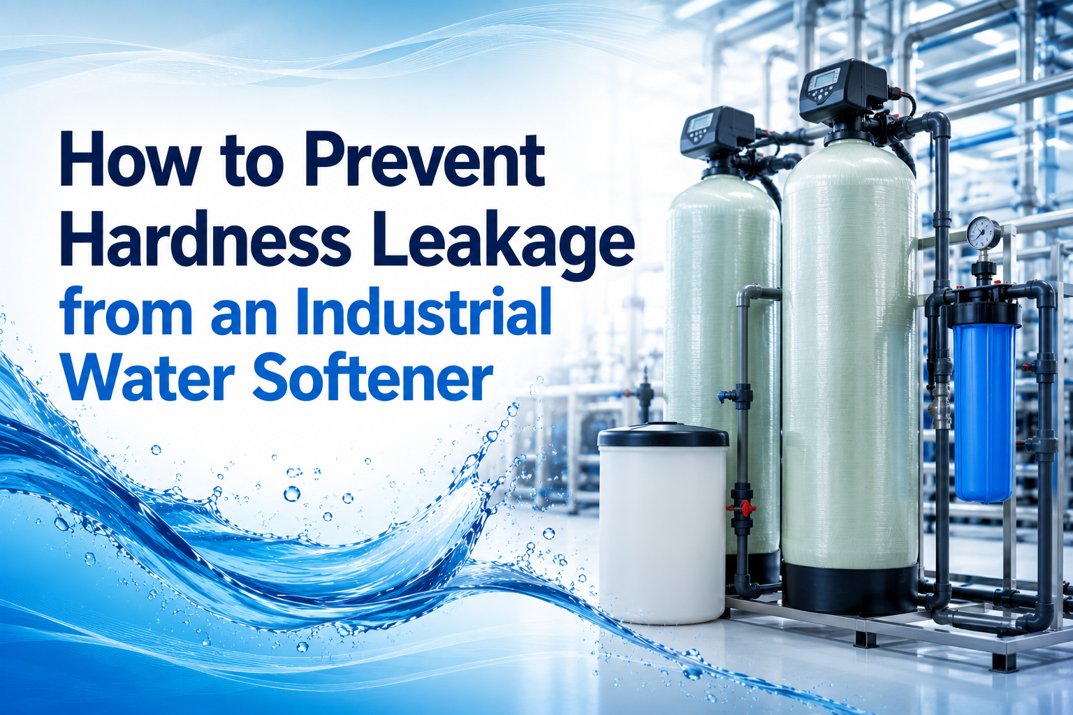 How to Prevent Hardness Leakage from an Industrial Water Softener