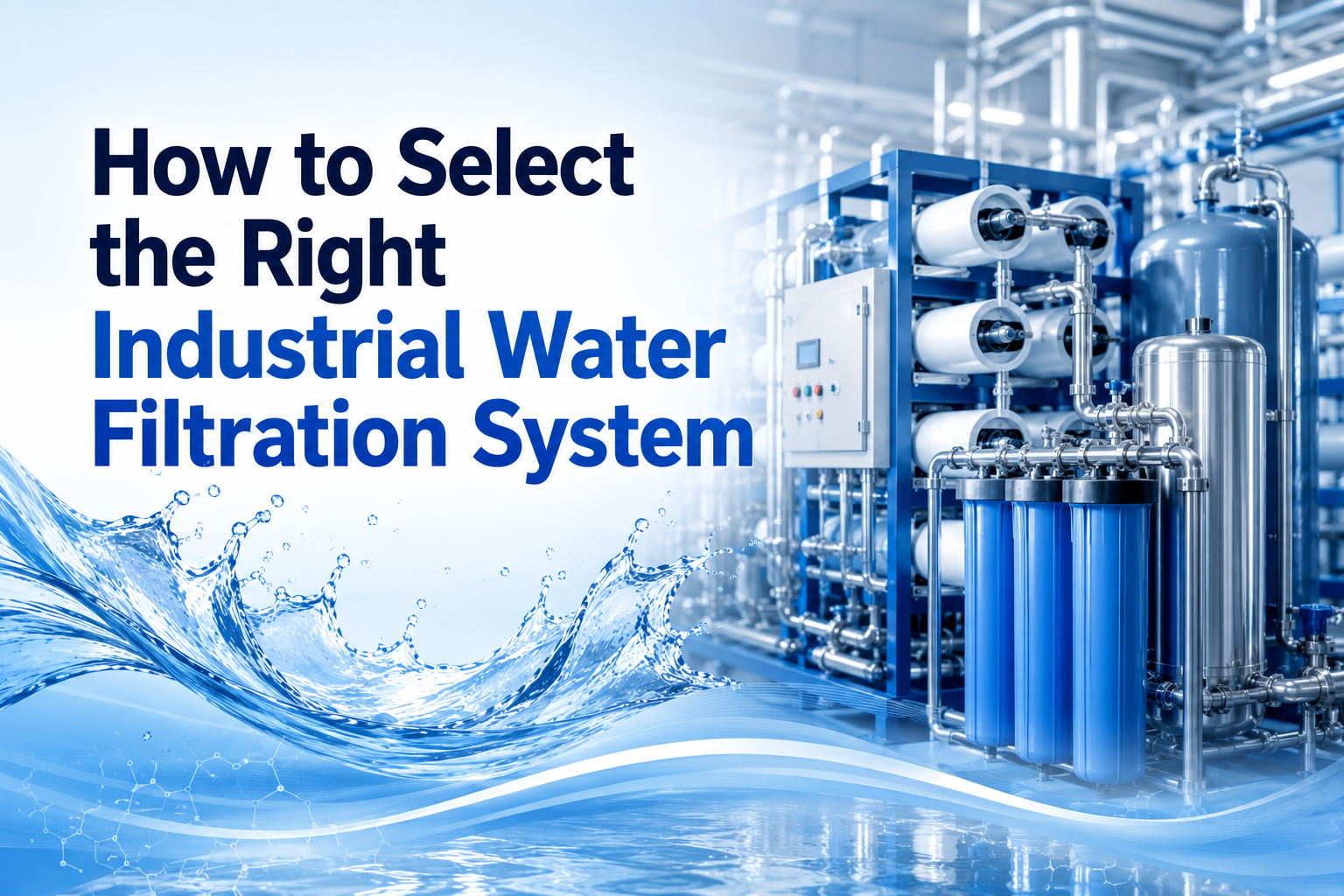 How to Select the Right Industrial Water Filtration System