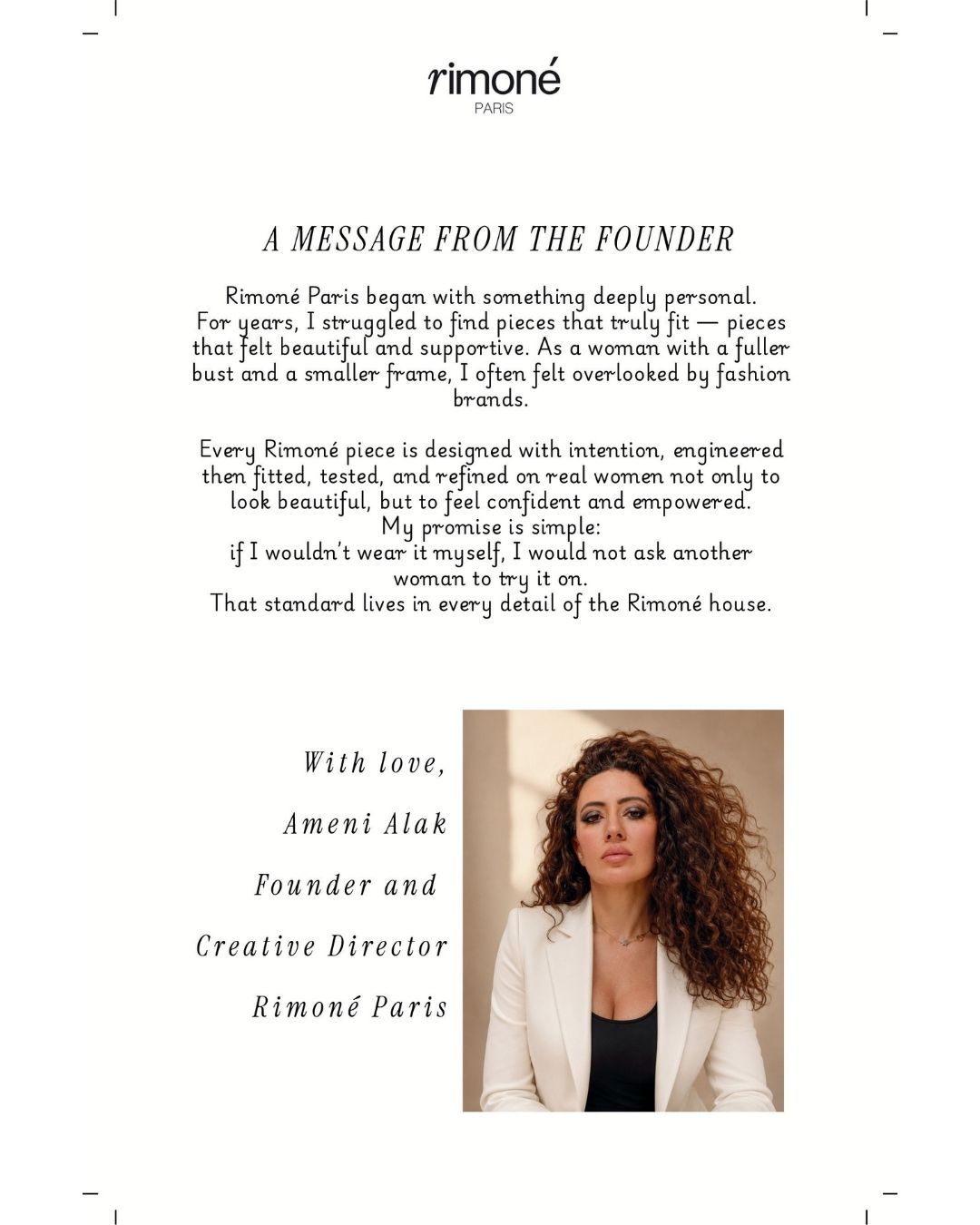 Ameni Alak, Founder and Creative Director of Rimoné Paris