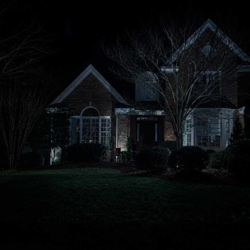 Brick Façade Glow — before