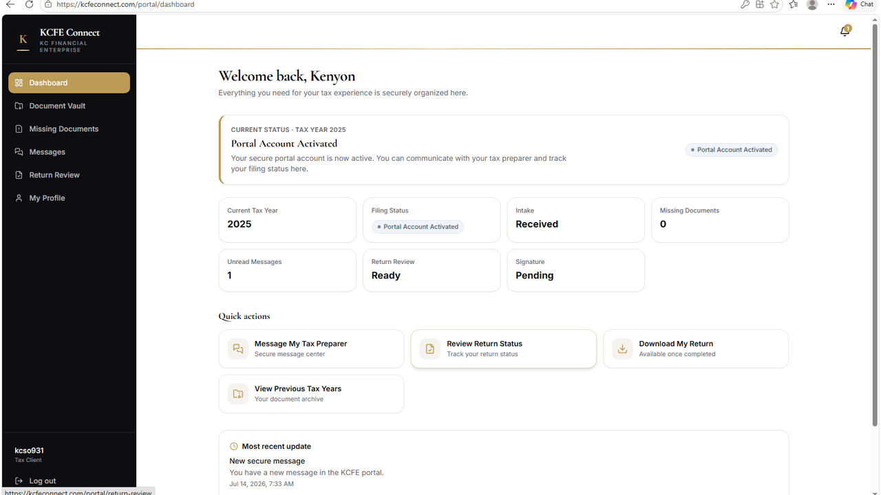 CLIENT PORTAL APP TEMPLATE template preview