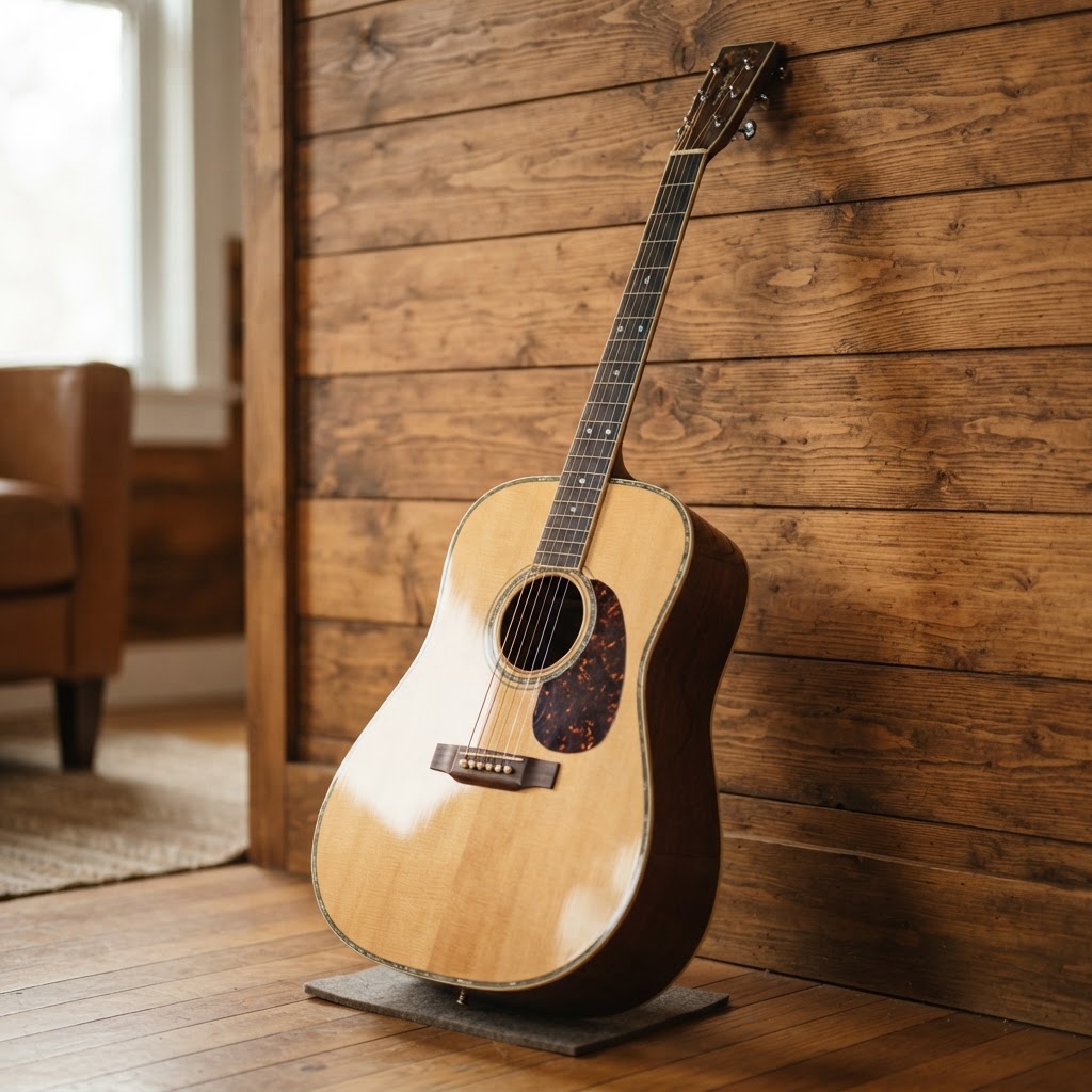 Acoustic Guitar with Case & Tuner