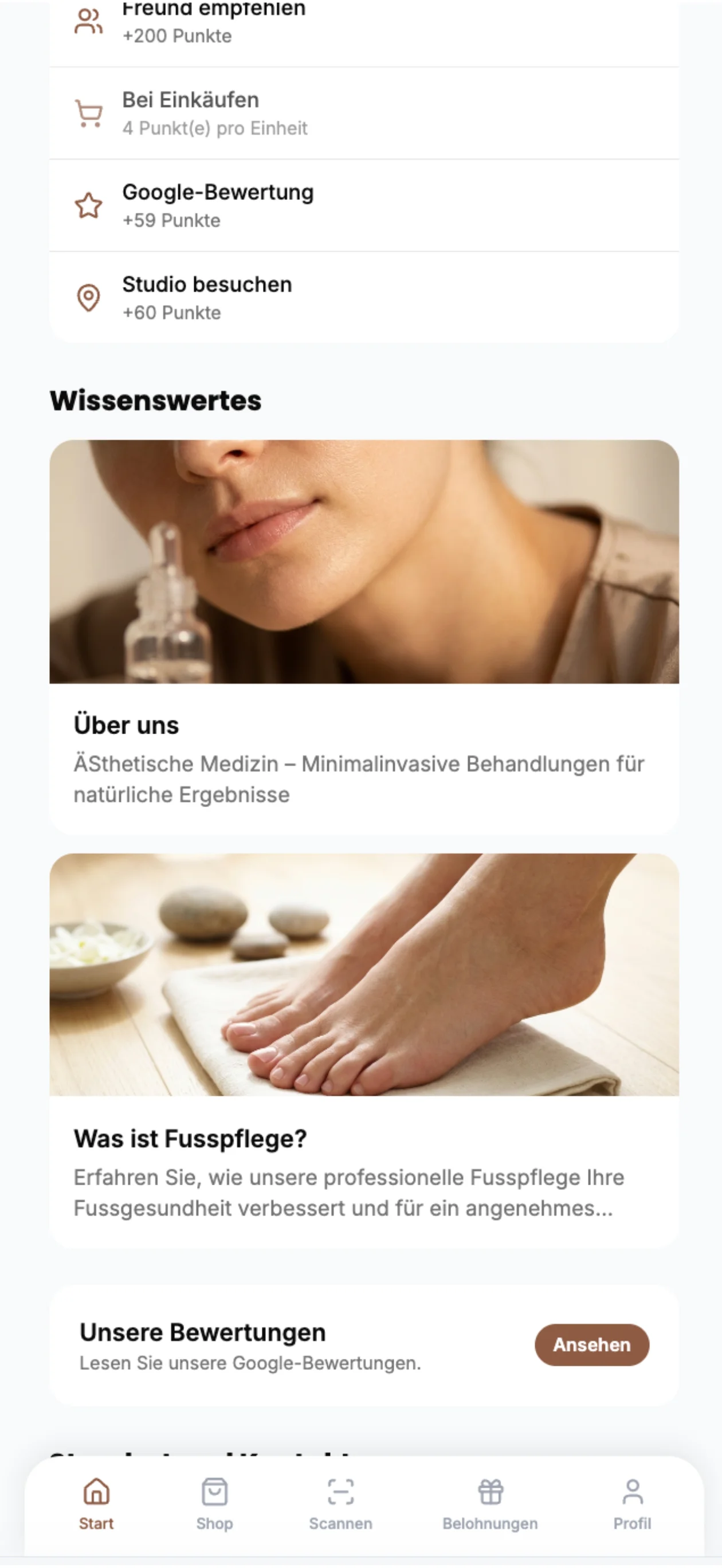 BeautyFlow App Ansicht