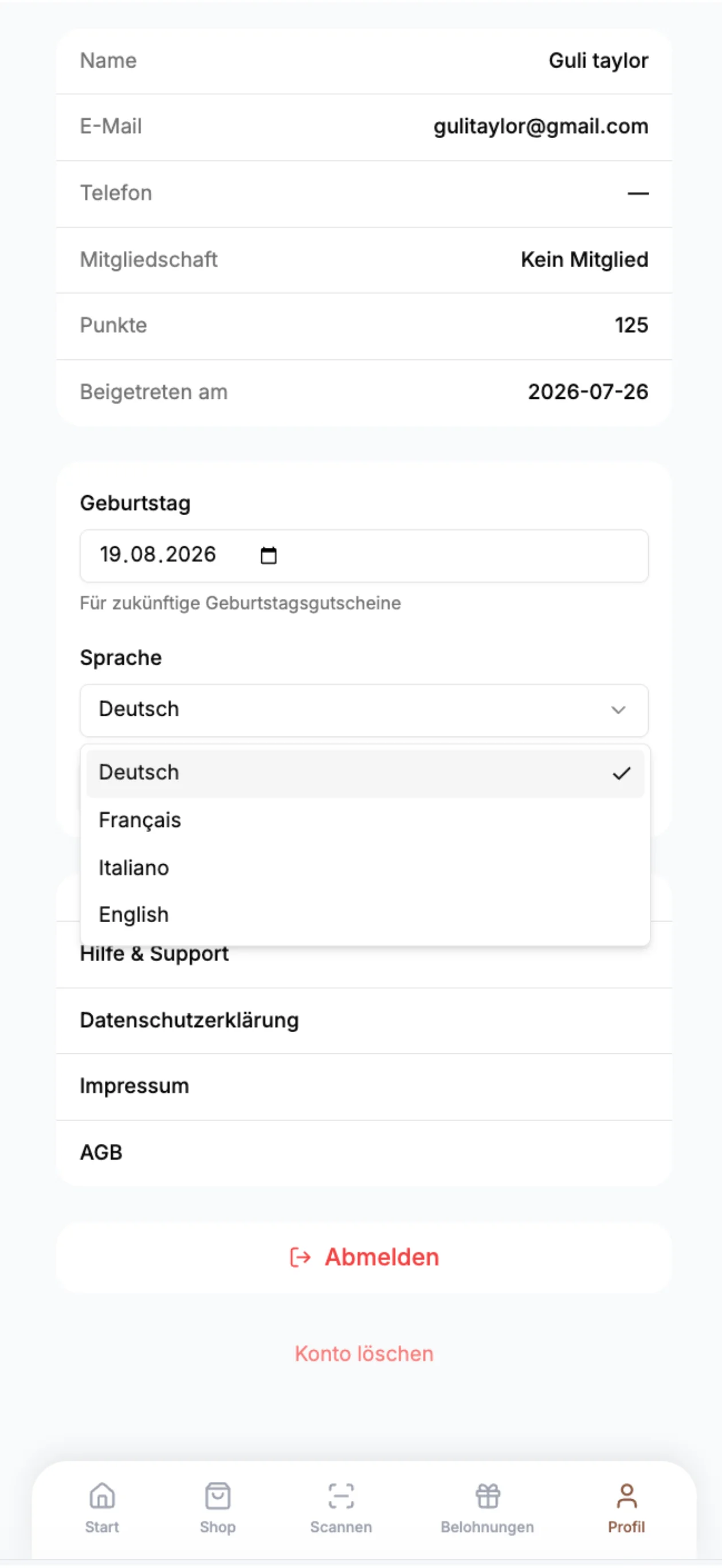 BeautyFlow App Ansicht
